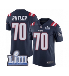 Youth Nike New England Patriots #70 Adam Butler Limited Navy Blue Rush Vapor Untouchable Super Bowl LIII Bound NFL Jersey