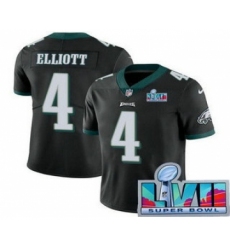 Men's Philadelphia Eagles #4 Jake Elliott Limited Black Super Bowl LVII Vapor Jersey