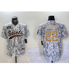 Men's New Orleans Saints #22 Rashid Shaheed Arctic Camo 2024 Salute to Service Stitched Baseball Jersey