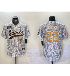 Men's New Orleans Saints #22 Rashid Shaheed Arctic Camo 2024 Salute to Service Stitched Baseball Jerseys