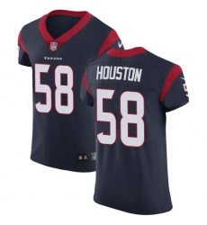 Men's Nike Houston Texans #58 Lamarr Houston Navy Blue Team Color Vapor Untouchable Elite Player NFL Jersey