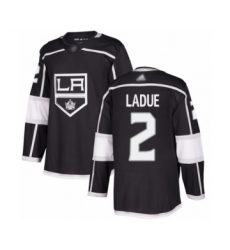 Men's Los Angeles Kings #2 Paul LaDue Authentic Black Home Hockey Jersey