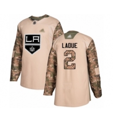 Men's Los Angeles Kings #2 Paul LaDue Authentic Camo Veterans Day Practice Hockey Jersey