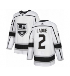 Youth Los Angeles Kings #2 Paul LaDue Authentic White Away Hockey Jersey