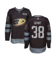 Men's Anaheim Ducks #38 Derek Grant Authentic Black 1917-2017 100th Anniversary Hockey Jerse