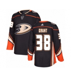 Men's Anaheim Ducks #38 Derek Grant Authentic Black Home Hockey Jersey