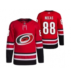 Men's Carolina Hurricanes #88 Martin Necas Red Stitched Jersey