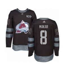 Men's Colorado Avalanche #8 Cale Makar Authentic Black 1917-2017 100th Anniversary Hockey Jersey