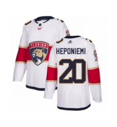 Men's Florida Panthers #20 Aleksi Heponiemi Authentic White Away Hockey Jersey