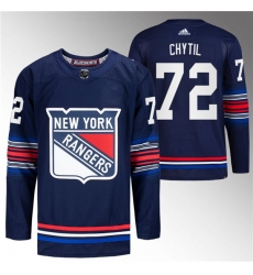 Men's New York Rangers #72 Filip Chytil Navy Stitched Jersey