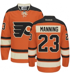 Men's Reebok Philadelphia Flyers #23 Brandon Manning Authentic Orange New Third NHL Jersey