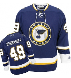 Women's Reebok St. Louis Blues #49 Ivan Barbashev Authentic Navy Blue Third NHL Jersey