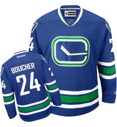 Men's Reebok Vancouver Canucks #24 Reid Boucher Premier Royal Blue Third NHL Jersey