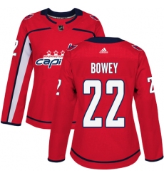 Women's Adidas Washington Capitals #22 Madison Bowey Premier Red Home NHL Jersey