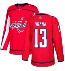 Men's Adidas Washington Capitals #13 Jakub Vrana Premier Red Home NHL Jersey