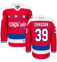 Men's Reebok Washington Capitals #39 Alex Chiasson Premier Red Third NHL Jersey