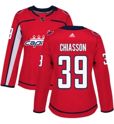 Women's Adidas Washington Capitals #39 Alex Chiasson Premier Red Home NHL Jersey