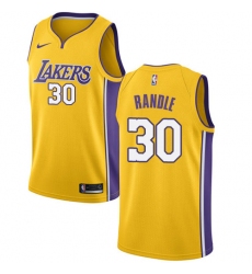 Men's Nike Los Angeles Lakers #30 Julius Randle Swingman Gold Home NBA Jersey - Icon Edition