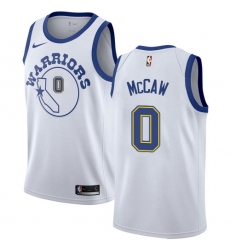 Men's Nike Golden State Warriors #0 Patrick McCaw Authentic White Hardwood Classics NBA Jersey