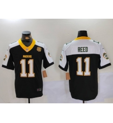 Men's Green Bay Packers #11 Jayden Reed Black White 2024 F.U.S.E. Home 13 Time World Champions Vapor Untouchable Limited Stitched Jersey