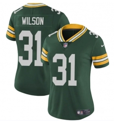 Women's Green Bay Packers #31 Emanuel Wilson Green Vapor Untouchable Limited Football Stitched Jersey(Run Small)