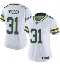 Women's Green Bay Packers #31 Emanuel Wilson White Vapor Untouchable Limited Football Stitched Jersey(Run Small)