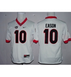 Georgia Bulldogs 10 Jacob Eason White Youth College Football Jersey