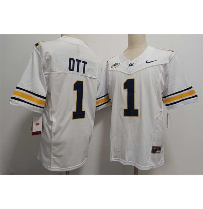 Men's California Golden Bears #1 Jaydn Ott White F.U.S.E. Stitched Football Jersey