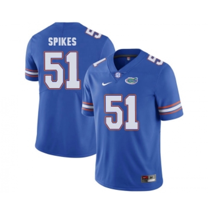 Florida Gators 51 Brandon Spikes Blue College Football Jersey