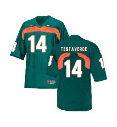 Miami Hurricanes 14 Vinny Testaverde Green College Football Jersey