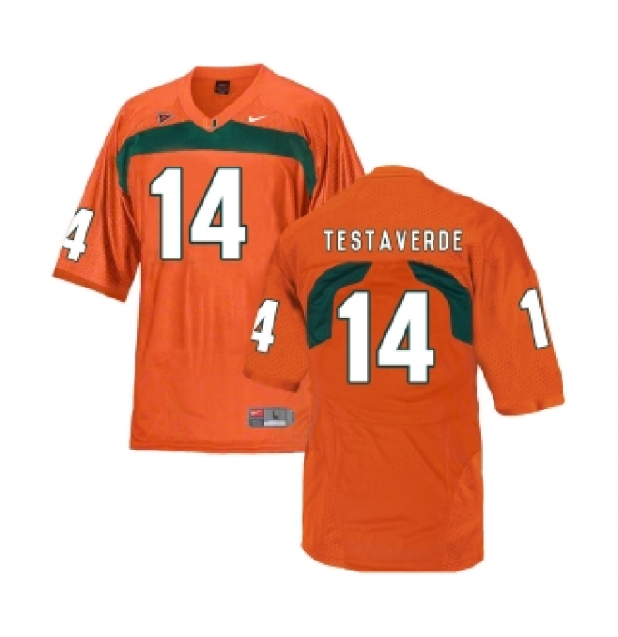 Miami Hurricanes 14 Vinny Testaverde Orange College Football Jersey