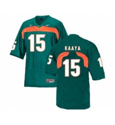 Miami Hurricanes 15 Brad Kaaya Green College Football Jersey