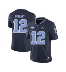 North Carolina Tar Heels 12 Chazz Surratt Black College Football Jersey