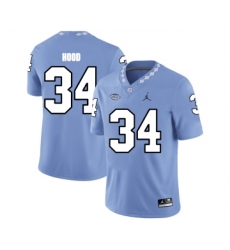 North Carolina Tar Heels 34 Elijah Hood Blue College Football Jersey