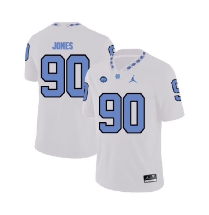 North Carolina Tar Heels 90 Andrew Jones White College Football Jersey