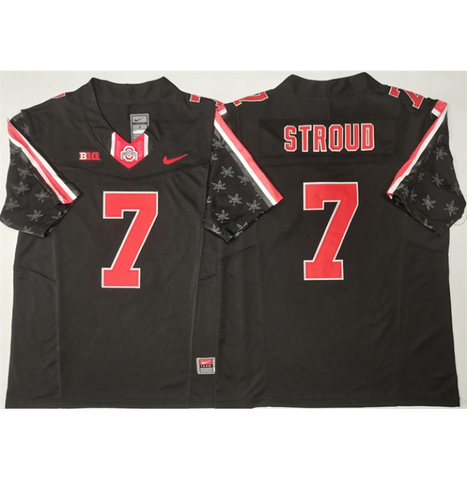 Men's Ohio State Buckeyes #7 C.J. Stroud Black 2025 F.U.S.E. Limited Stitched Jersey