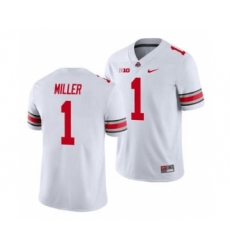 Men's Ohio State Buckeyes Braxton Miller White Football Playoff Game Jersey