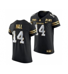 Men's Ohio State Buckeyes K.J. Hill 2021 Football Playoff Black Gold Jersey