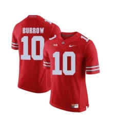 Ohio State Buckeyes 10 Joe Burrow Red College Football Jersey