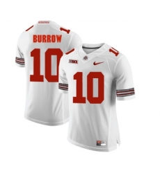 Ohio State Buckeyes 10 Joe Burrow White College Football Jersey