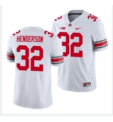 Ohio State Buckeyes #32 TreVeyon Henderson White NCAA Football Jersey