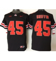 Ohio State Buckeyes 45 Archie Griffin Black College Football Jersey