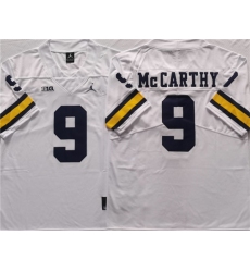 Men's Michigan Wolverines #9 McCARTHY White Stitched Jersey