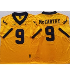 Men's Michigan Wolverines #9 McCARTHY Yellow Stitched Jersey