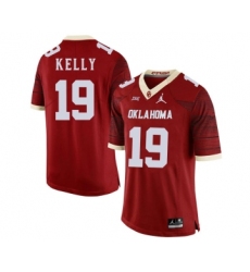 Oklahoma Sooners 19 Caleb Kelly Red 47 Game Winning Streak College Football Jersey