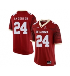 Oklahoma Sooners 24 Rodney Anderson Red 47 Game Winning Streak College Football Jersey