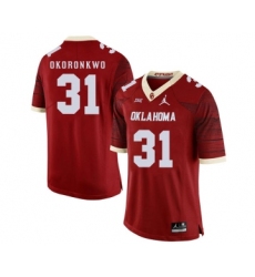 Oklahoma Sooners 31 Obo Okoronkwo Red 47 Game Winning Streak College Football Jersey