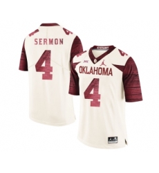 Oklahoma Sooners 4 Trey Sermon White 47 Game Winning Streak College Football Jersey