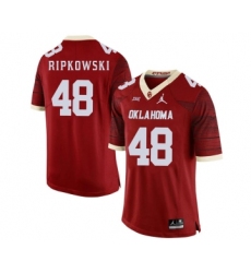 Oklahoma Sooners 48 Aaron Ripkowski Red 47 Game Winning Streak College Football Jersey