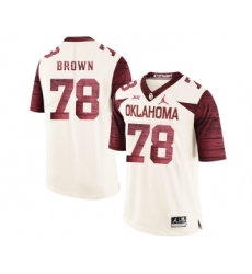 Oklahoma Sooners 78 Orlando Brown White 47 Game Winning Streak College Football Jersey